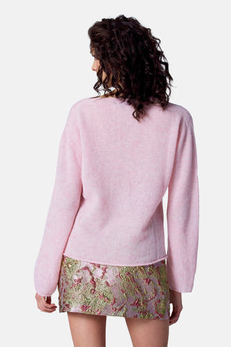 Trui met V-hals Roze - Astrid Black Label