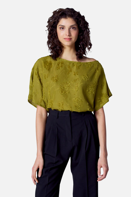 Blouse (korte mouwen) Groen - Astrid Black Label