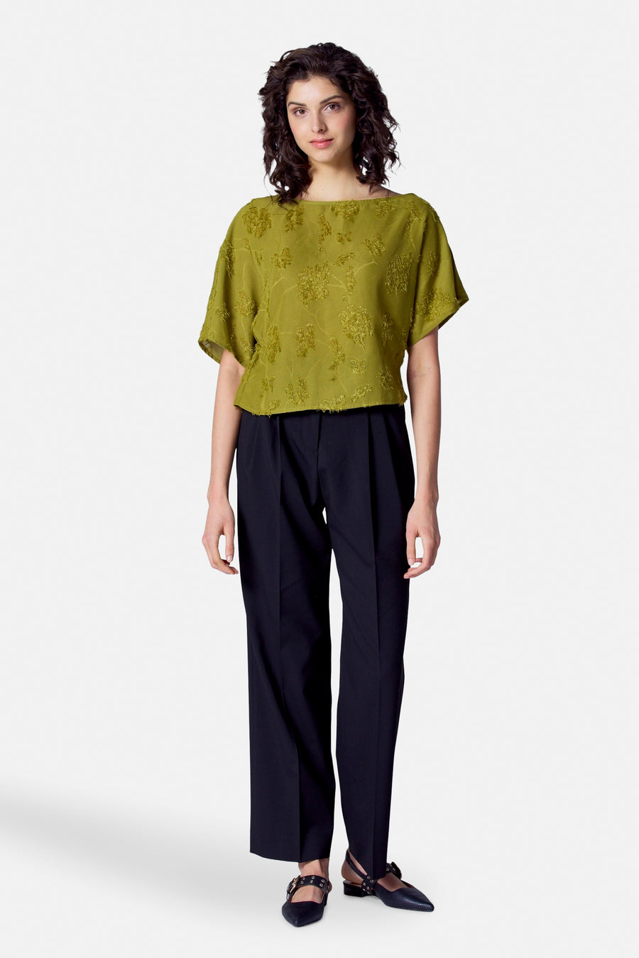 Blouse (korte mouwen) Groen - Astrid Black Label