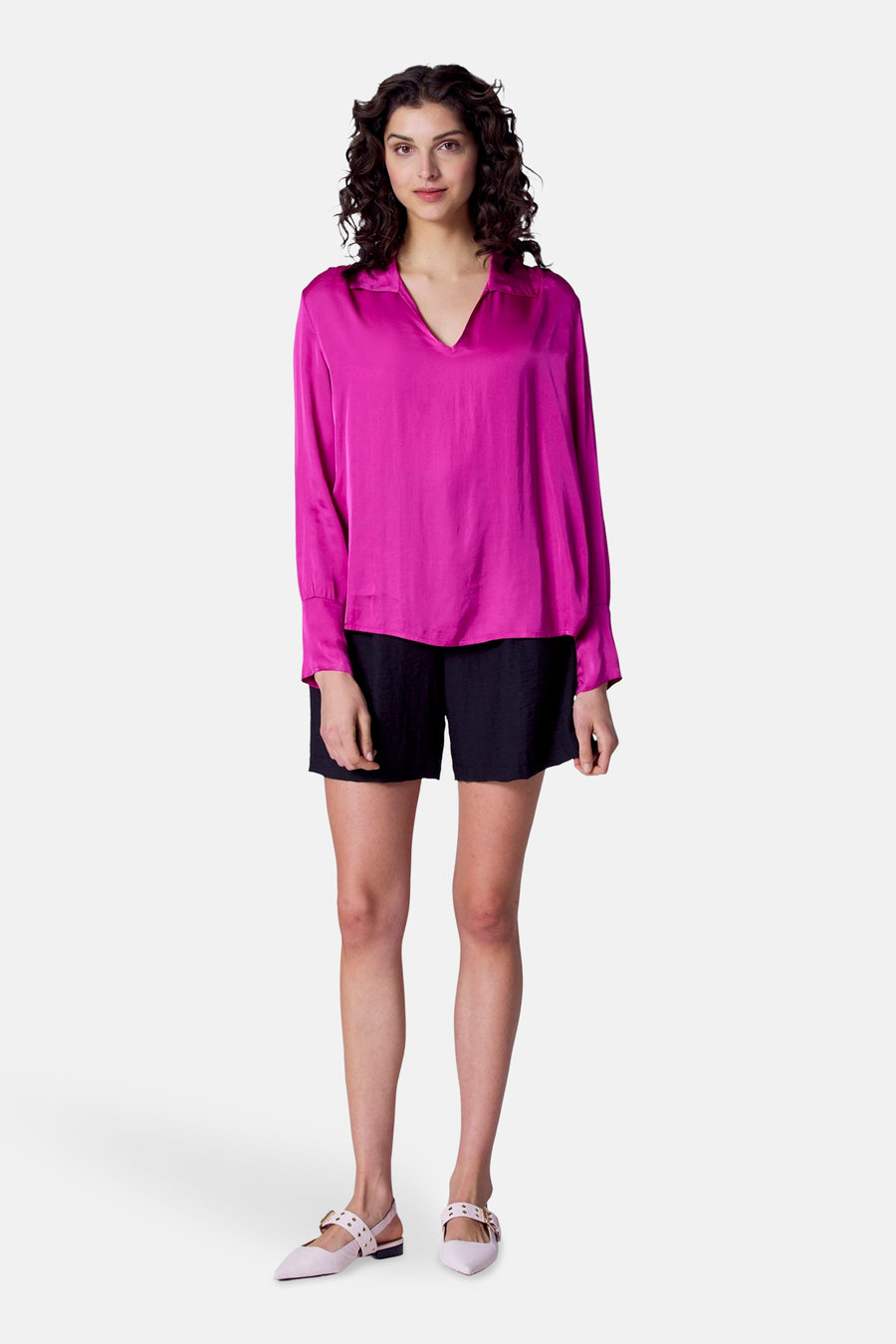 Blouse (lange mouwen) Roze - Astrid Black Label