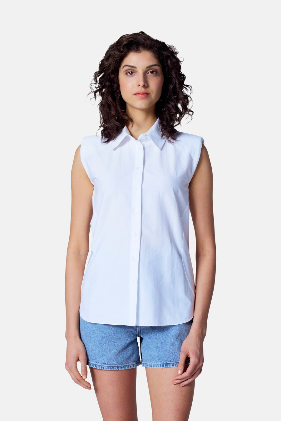 Blouse (korte mouwen) Wit - Astrid Black Label