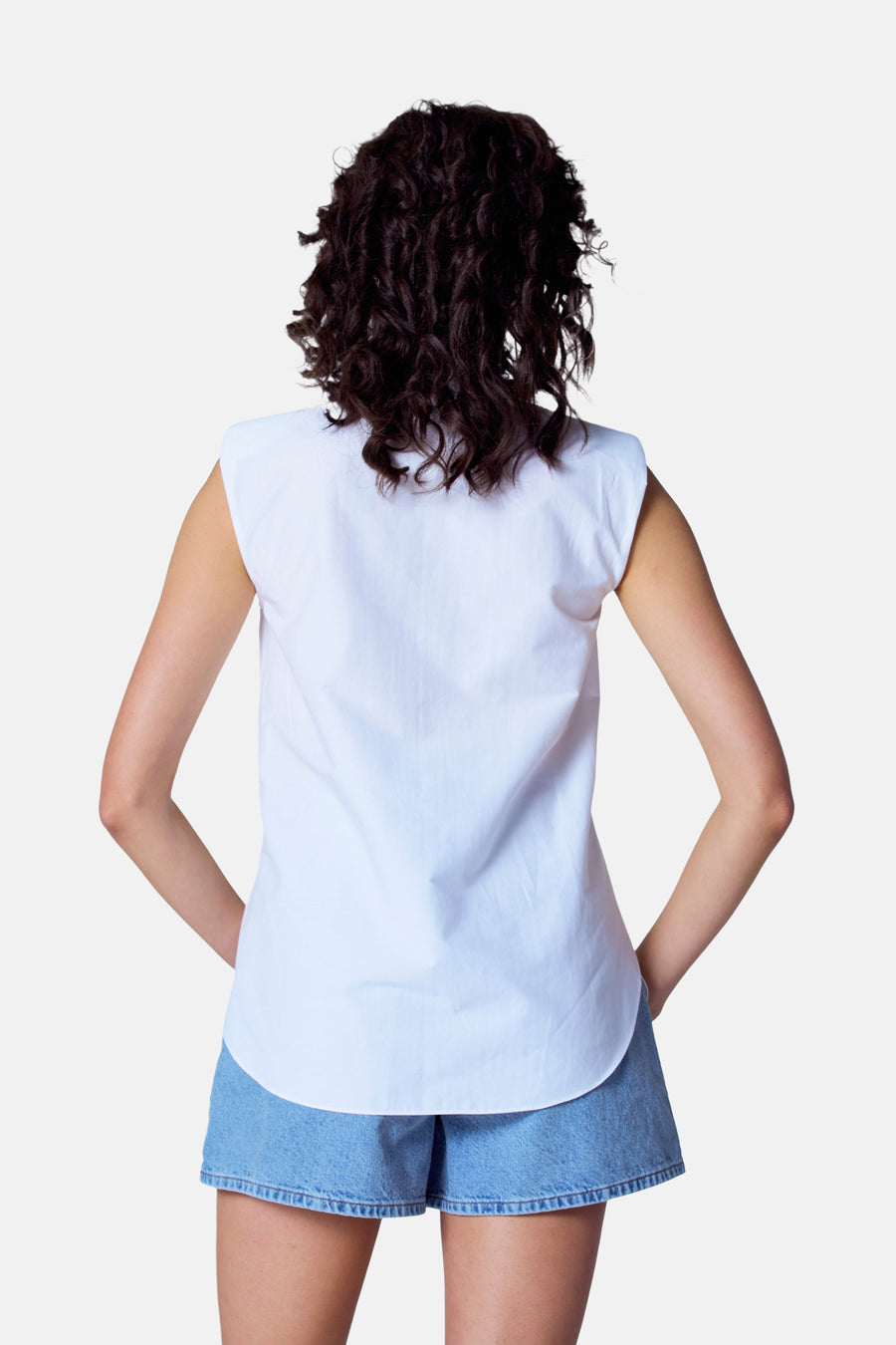Blouse (korte mouwen) Wit - Astrid Black Label