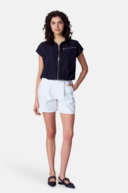 Blouse (korte mouwen) Zwart - Astrid Black Label