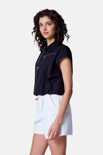 Blouse (korte mouwen) Zwart - Astrid Black Label