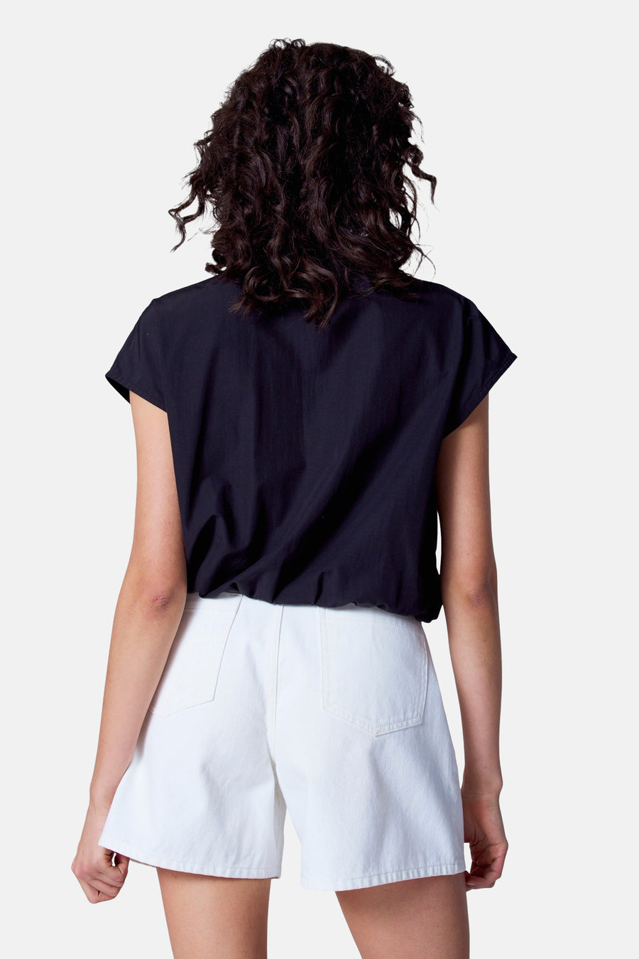 Blouse (korte mouwen) Zwart - Astrid Black Label