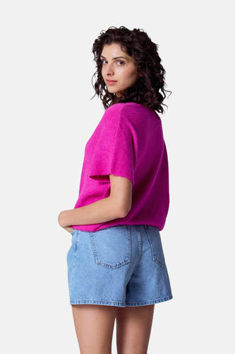 Trui met V-hals Roze - Astrid Black Label