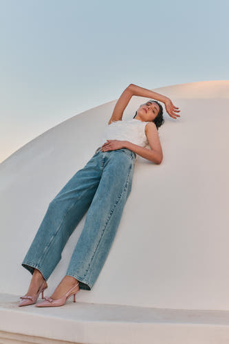 Jeans wide Light blue denim - Astrid Black Label