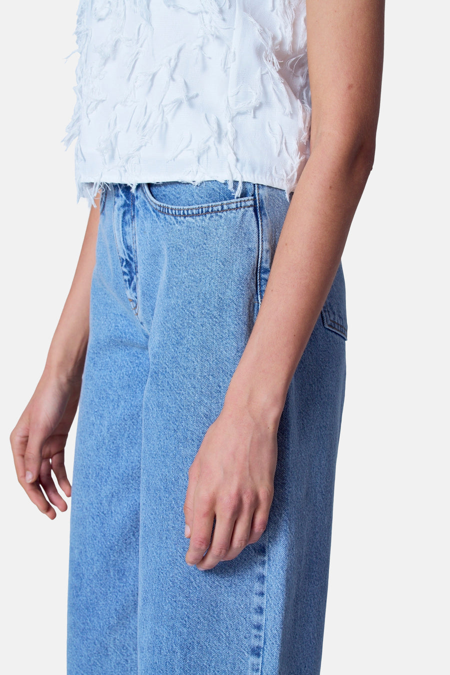 Jeans wide Light blue denim - Astrid Black Label