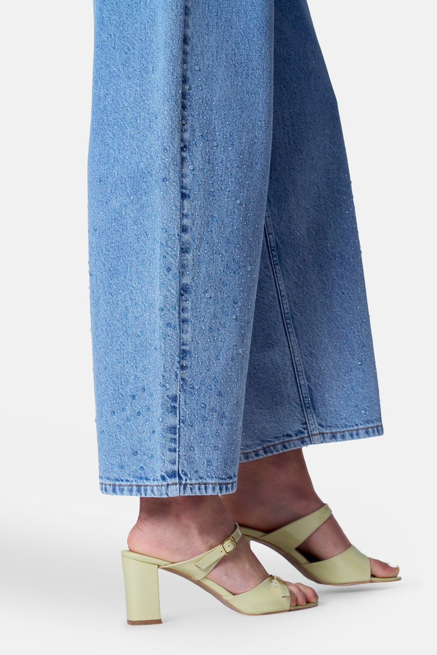 Jeans wide Light blue denim - Astrid Black Label