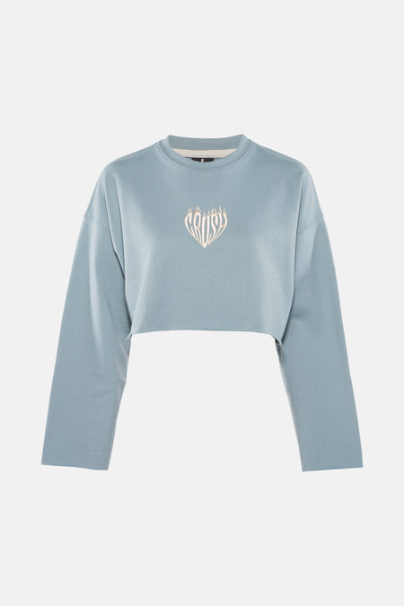 Sweater met ronde hals Blauw - KAOTIKO