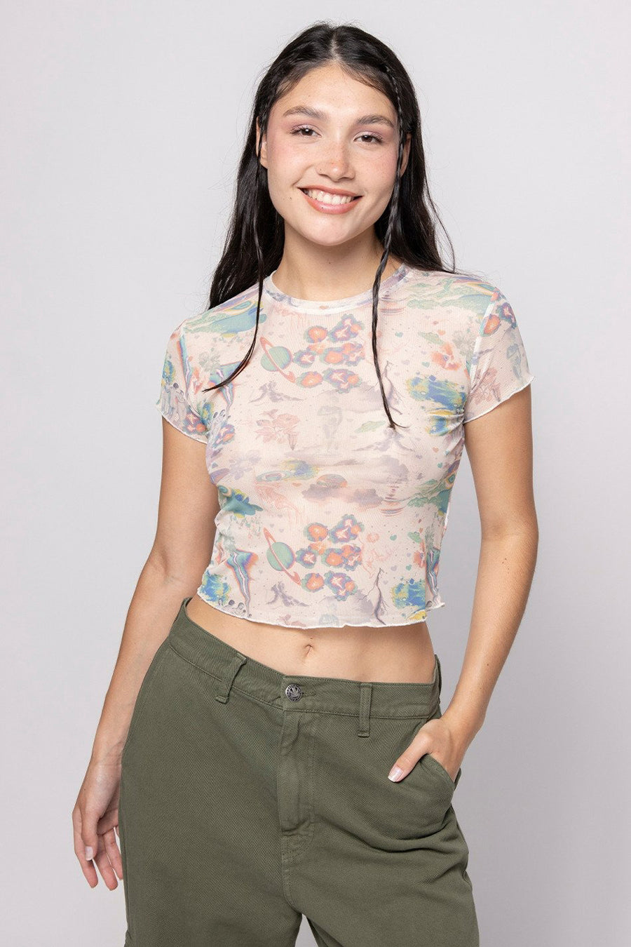 T-shirt (korte mouwen) Ecru - KAOTIKO