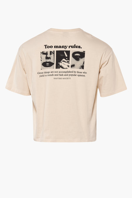 T-shirt (korte mouwen) Ecru - KAOTIKO