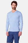 Pull met V-hals - Lichtblauw