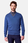 Trui met V-hals Blauw - Bruce & Butler