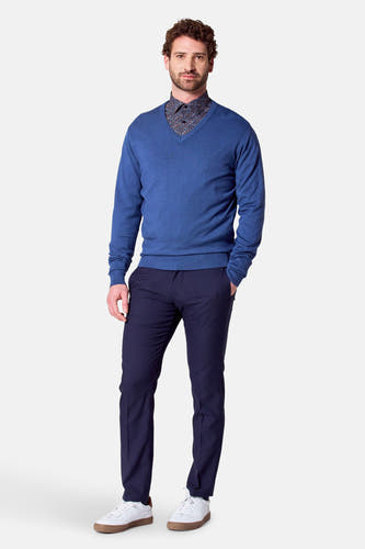 Trui met V-hals Blauw - Bruce & Butler