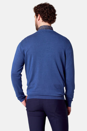 Trui met V-hals Blauw - Bruce & Butler
