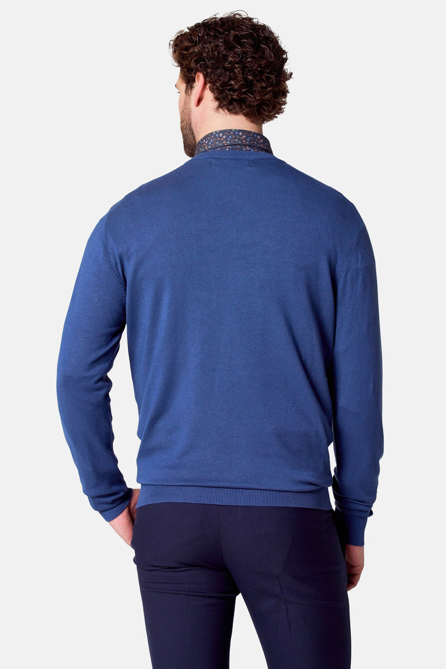 Trui met V-hals Blauw - Bruce & Butler
