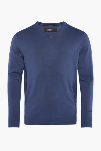 Trui met V-hals Blauw - Bruce & Butler