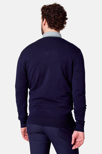 Trui met V-hals Blauw - Bruce & Butler