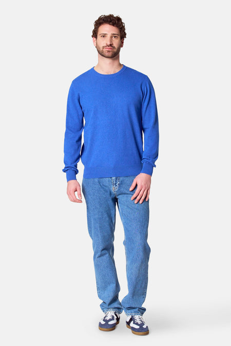 Pull met ronde hals - blauw