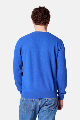 Pull met ronde hals - blauw