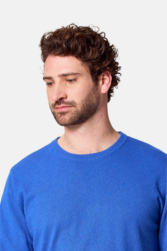 Pull met ronde hals - blauw
