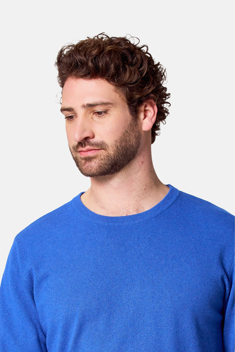 Pull met ronde hals - blauw