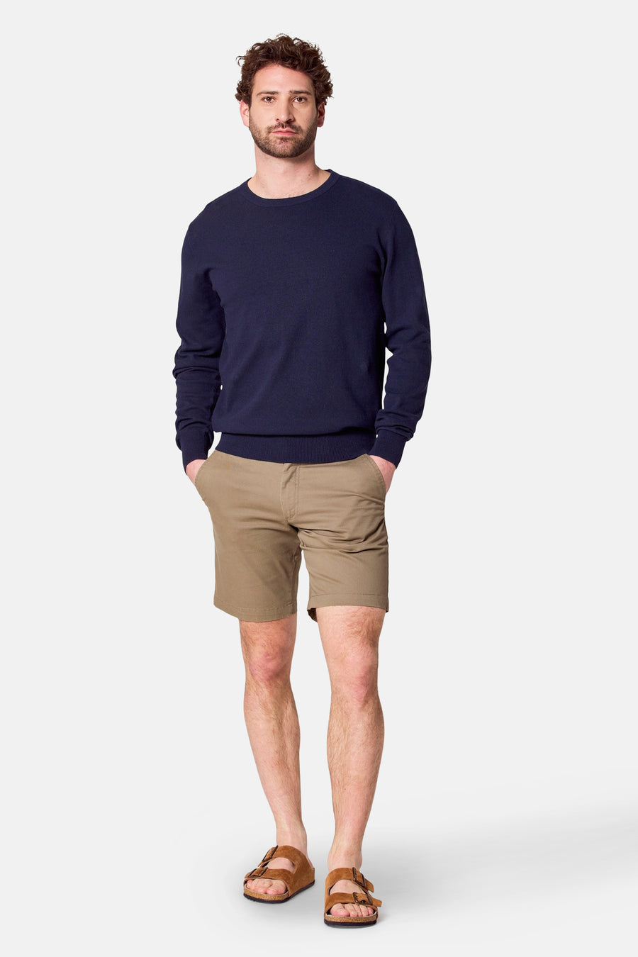 Pull met ronde hals - Donkerblauw