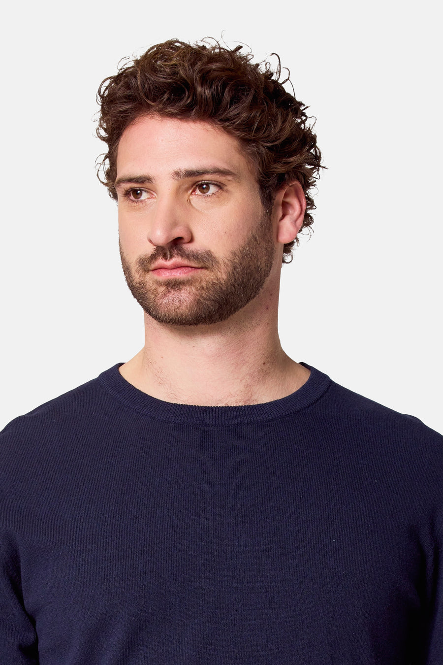 Pull met ronde hals - Donkerblauw