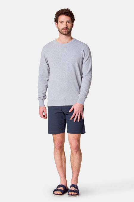 Pull met ronde hals - grijs
