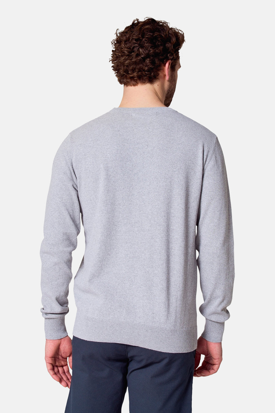 Pull met ronde hals - grijs