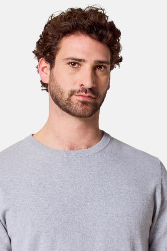 Pull met ronde hals - grijs