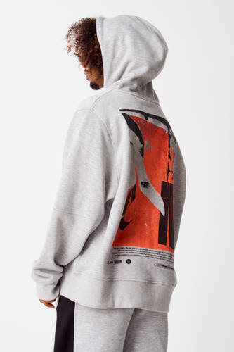 Sweater met kap Grijs - COELY