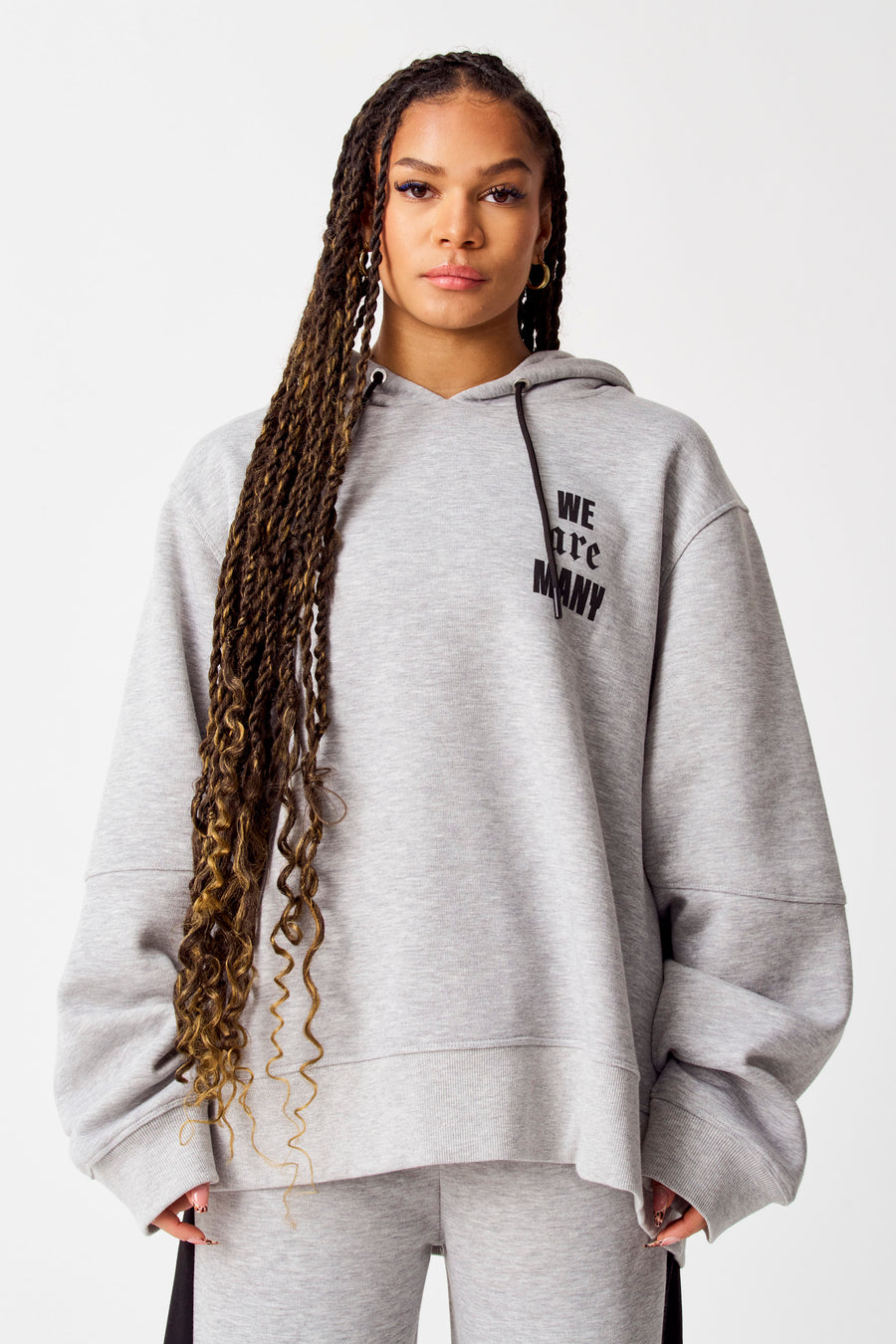 Sweater met kap Grijs - COELY