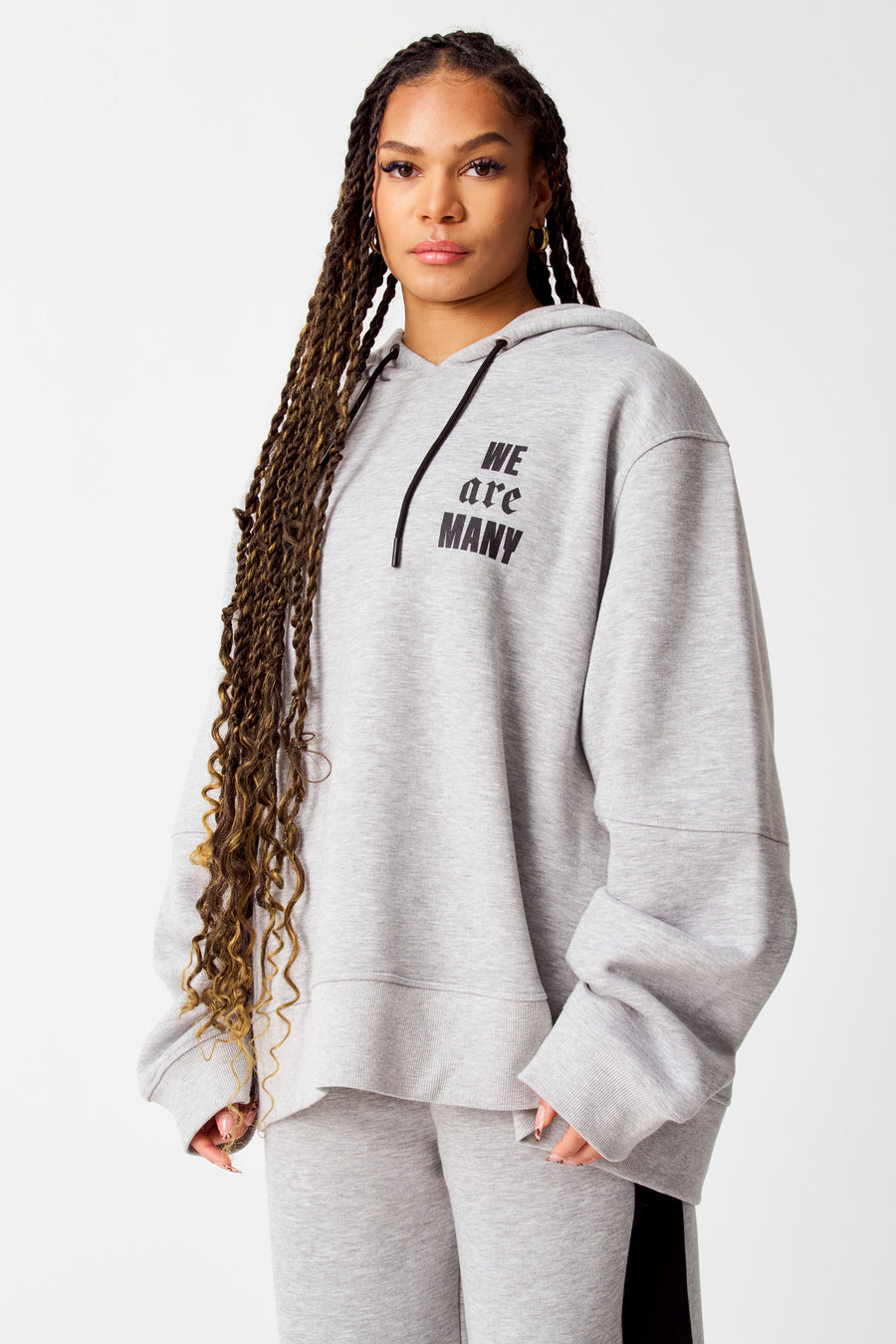 Sweater met kap Grijs - COELY