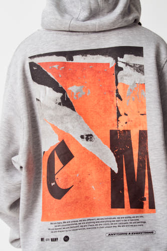 Sweater met kap Grijs - COELY