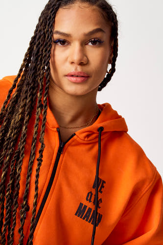 Sweater met kap Oranje - COELY