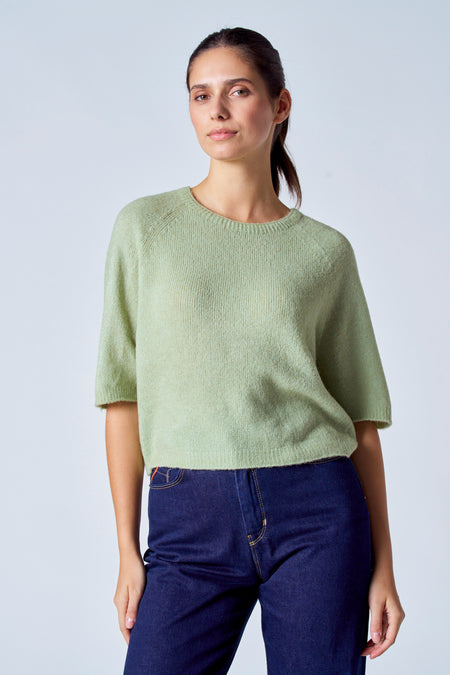 Trui met ronde hals Groen - Clouds of Fashion