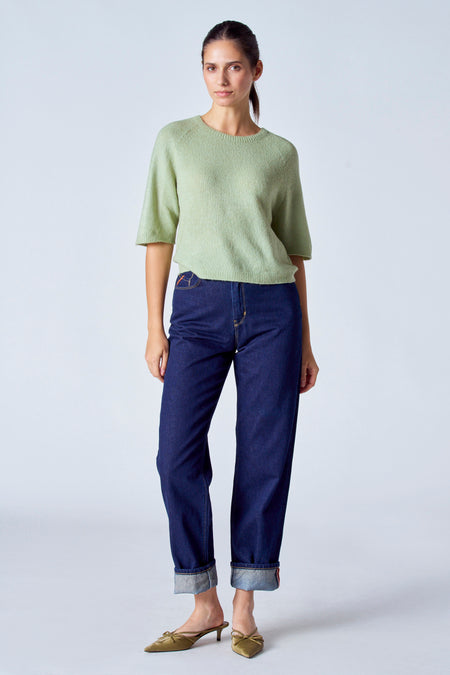 Trui met ronde hals Groen - Clouds of Fashion