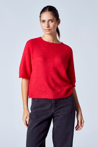 Trui met ronde hals Rood - Clouds of Fashion