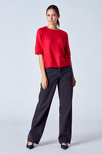 Trui met ronde hals Rood - Clouds of Fashion