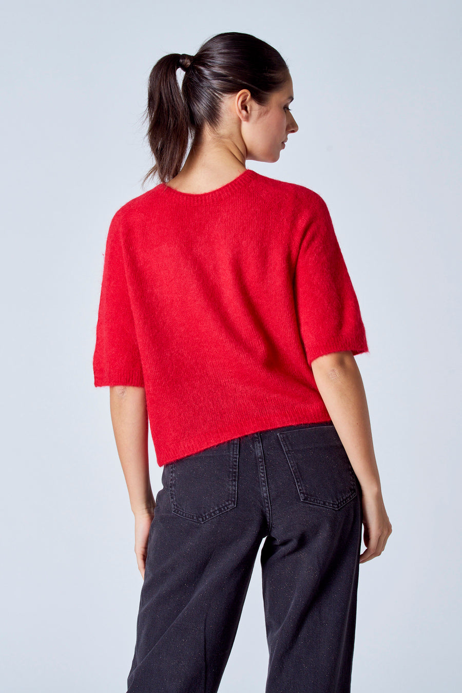 Trui met ronde hals Rood - Clouds of Fashion