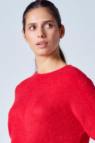 Trui met ronde hals Rood - Clouds of Fashion