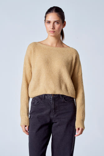 Trui met ronde hals Bruin - Clouds of Fashion