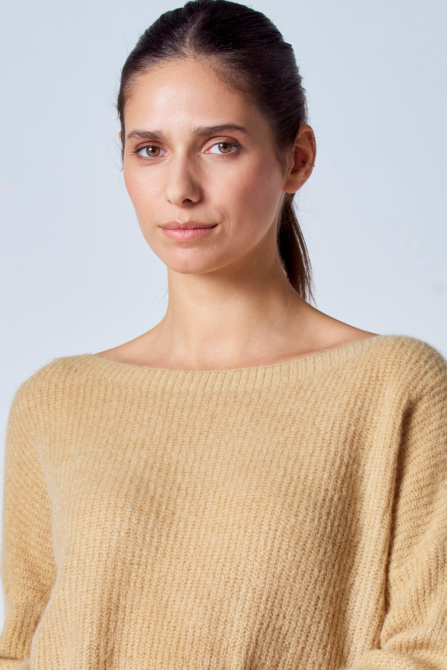 Trui met ronde hals Bruin - Clouds of Fashion