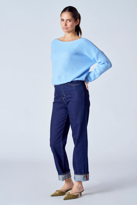 Trui met ronde hals Blauw - Clouds of Fashion