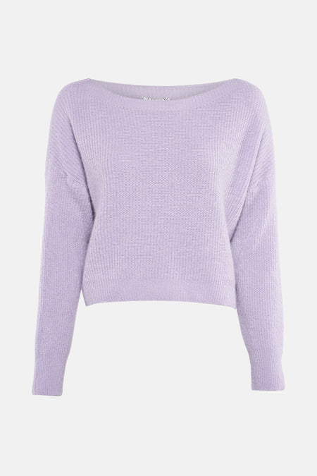 Trui met ronde hals Paars - Clouds of Fashion