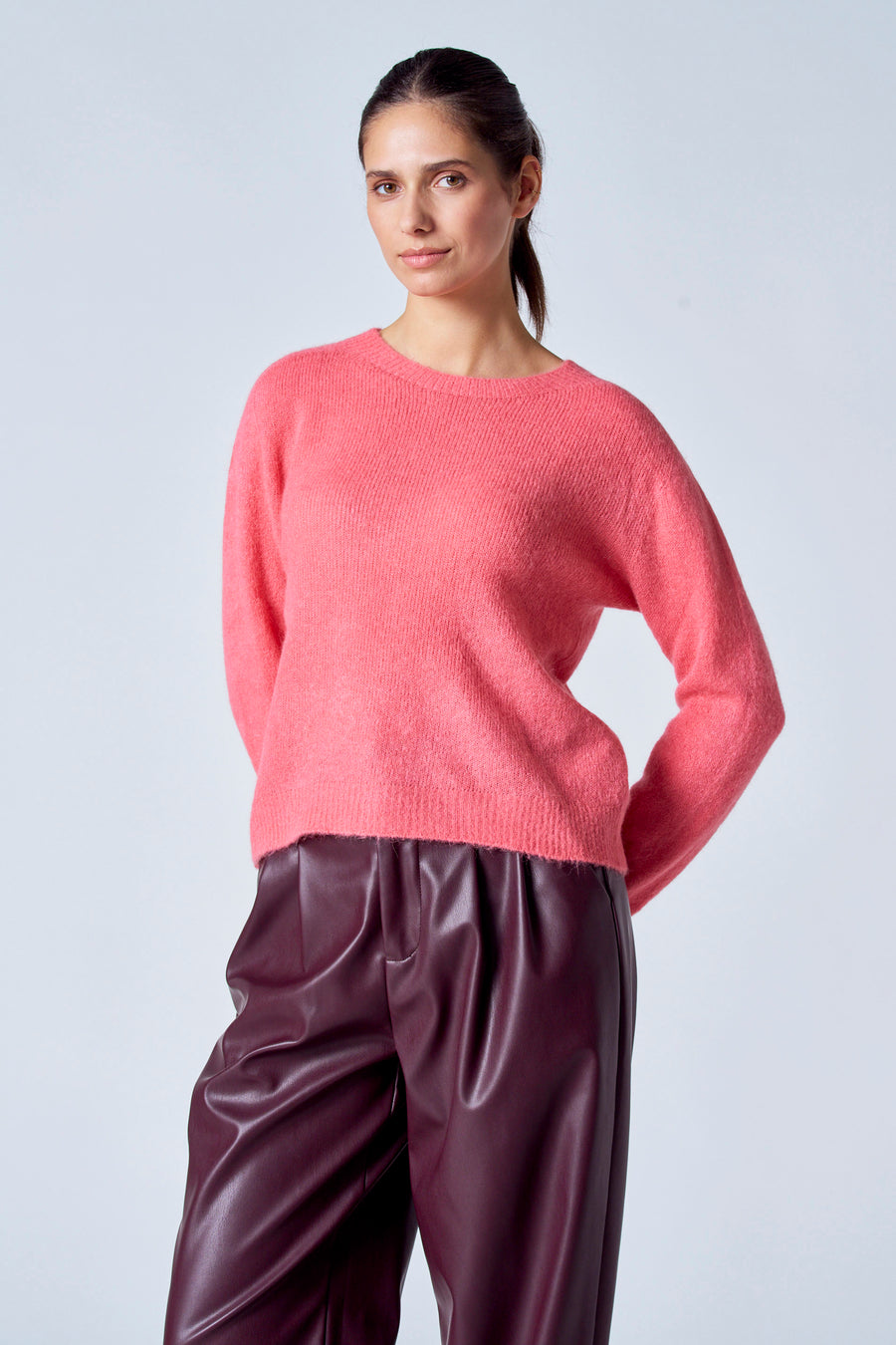 Trui met ronde hals Roze - Clouds of Fashion