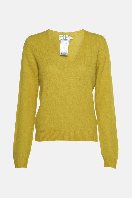 Trui met V-hals Groen - Clouds of Fashion