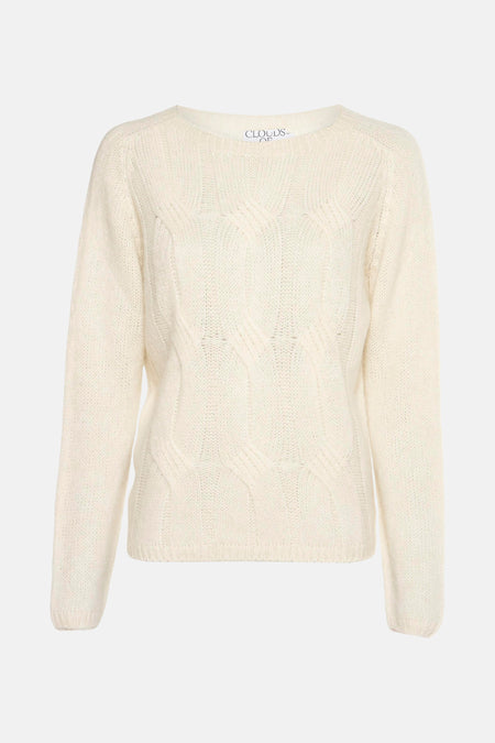 Trui met ronde hals Ecru - Clouds of Fashion